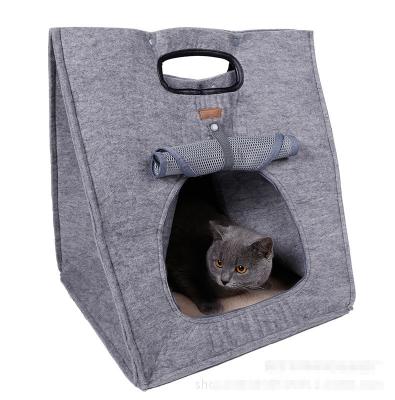 China Fashional Viable Outdoor Portable Pet Bed Cool Lightweight Multifunctional Environmental Protection Cat Cave for sale