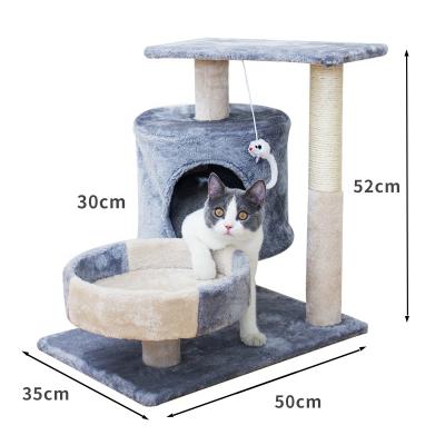 China Best Breathable Climbing Tree Cat Bed Cave Cat Scratcher Autumn And Winter Quality Living Room Warm Soft Fluffy Cat Bed for sale