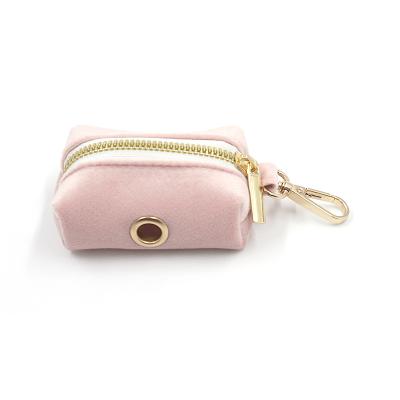 China Viable Amazon Selling Ins Style Fashional Metal Buckle Hot Pink Decorate Lightweight Outdoor Pet Poop Bag for sale