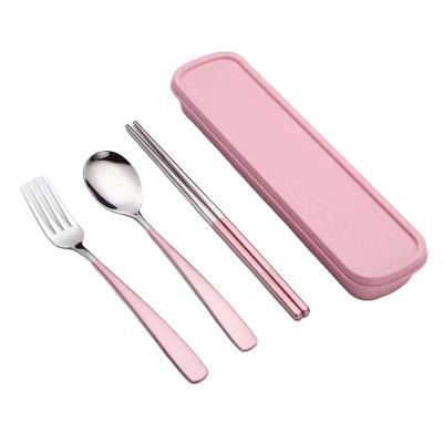 China Disposable Low MOQ And Short Delivery Date With Stainless Steel Tableware Luxury Portable Camping Tableware for sale