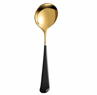 China Kitchen Minimalist Custom Coffee Stainless Steel Creativity Tableware Color Spoon Small Soup Spoon for sale