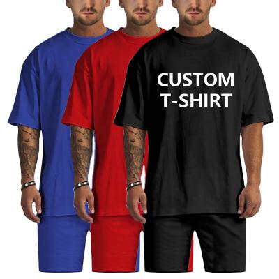 China New Summer Compressed Cotton Two Piece Shirt and Shorts Summer Casual Men's Sets 2 Piece Color Men's Short Sets for sale