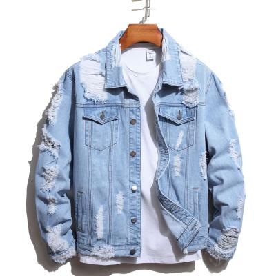 China Reversible 2022 spring and autumn new European and American style men's and boys' denim jacket for sale