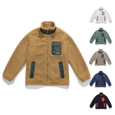 China High Street Fashion Reversible Wholesale Sherpa Fleece Zipper Pocket Men's Casual Jacket For Winter for sale