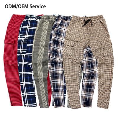 China Anti-Wrinkle Minky Fleece Pants Custom Print Super Soft Mens Check Pants Men Pajamas Plaid Pants for sale