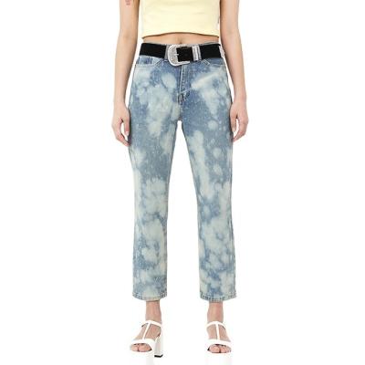 China Factory direct breathable custom for cheap tie dye plus size pants jeans for women for sale