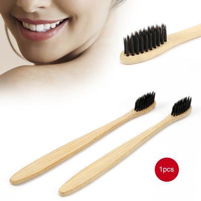 China 1pc Disposable Bamboo Teethbrush Oral Care Teeth Brushes Soft Tanden Natural Rager Toothbrush Nylon Wood Handle for sale