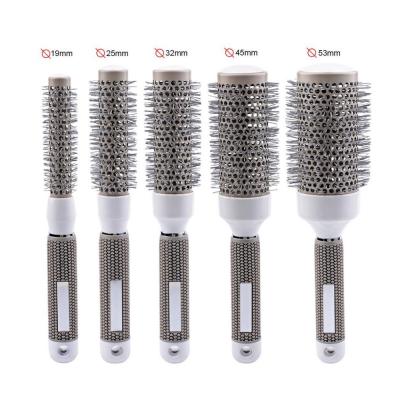 China Round Round Hair Comb Brush, Ionic Thermal Hair Brush, Detangling Hair Comb for Men or Women Hair Drying Curling Styling, Size 5 for sale