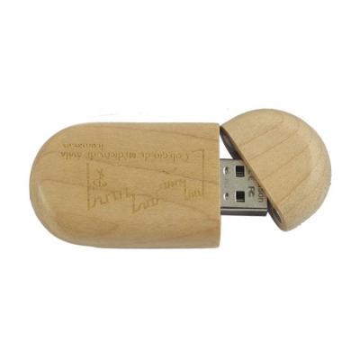 China Customized LOGO Printing Mini Light Wooden USB Free Flash Drive 4GB 8GB 16GB 32GB for sale