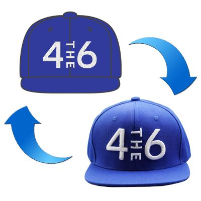 China Blue Black JOINT Royal Gorra Plana Snapback Hat Custom Embroidered Snapback Hat for sale