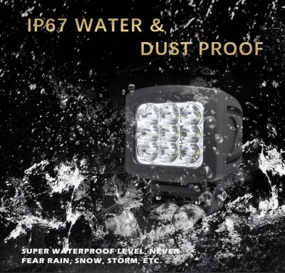 China Mining Die Cast Aluminum Housing Vehicles High Power Square 5 Inch 90W Heavy Duty Working Light Led Work Light Led Work Light 90 Watt for sale