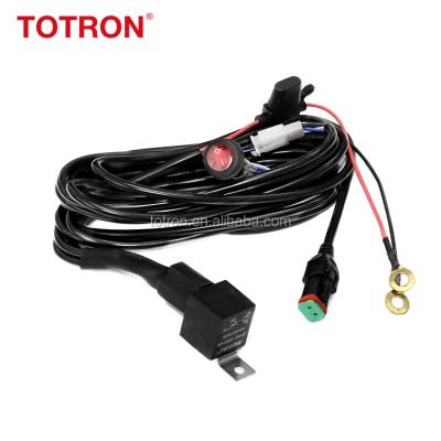 China Core Wire Universal Relay DT Connector Wiring Loom Kits Led Light Bar Wiring Led Light Bar Wiring for sale