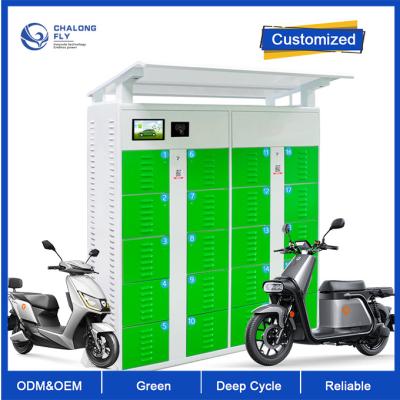 China Batería de litio al aire libre del ODM LiFePO4 del OEM que intercambia el gabinete de la estación por compartir la batería modificada para requisitos particulares E-bici en venta