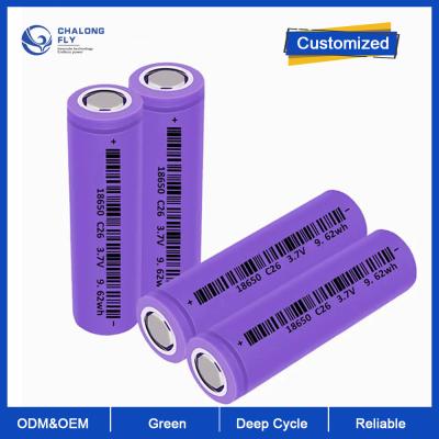 China LiFePO4 Lithium Battery Custom 3.7V 2600mah 3000mah 3600mah 18650 Li-ion Battery Cell Wholesale Lithium Battery for sale