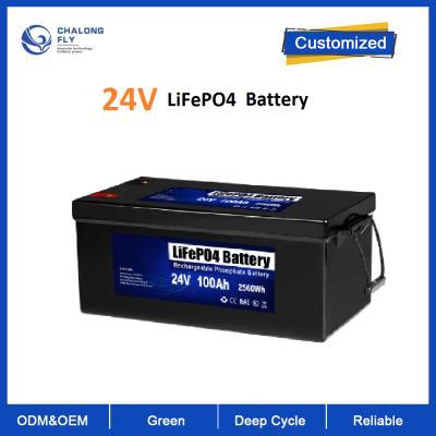 China LiFePO4 24V 100AH Li-ion Lifepo4 lithium battery with BMS for Solar Energy Motorcycle Boat RV Camper for sale