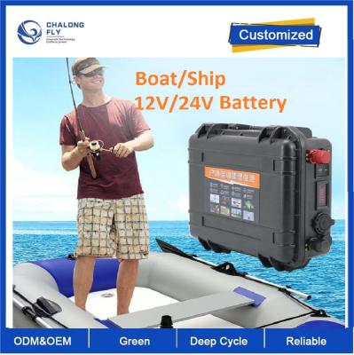 China CLF 12V100AH OEM ODM Lithium battery electric motor assault boat kayak 24 volt 200 amp Marine thruster battery for sale