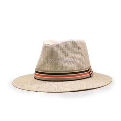 China Wholesale Products China Unisex Handwoven Paper Straw Panama Hat Fedora Hat Summer Hat for sale