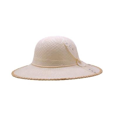 China Wholesale Large Brim Ladies Character Hat Paper Straw Craft Sun Hat for sale