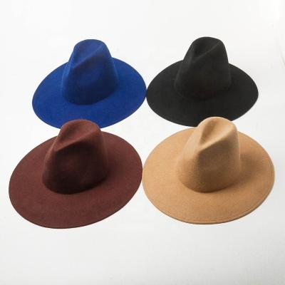 China Wholesale Unisex JOINT Brim 100% Wool Wide Felt Hat Felt Panama Hats for sale