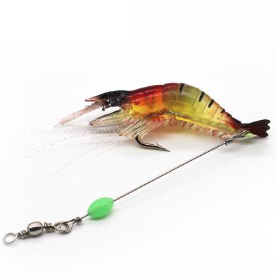 China Silica Gel Fishing Lure New Bait 8cm Glow 6g Hook Swivels Outdoor Shrimp Fishing Lure Fishing Soft Lures for sale