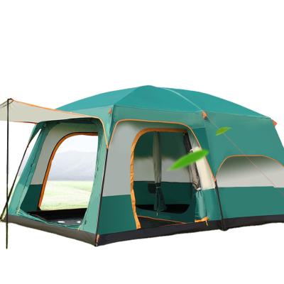 China Double Layer Tent Good Quality Outdoor Camping Large Tents Straight Tying Type Waterproof Family Tents Outdoor Camping Rainproof Tent for sale