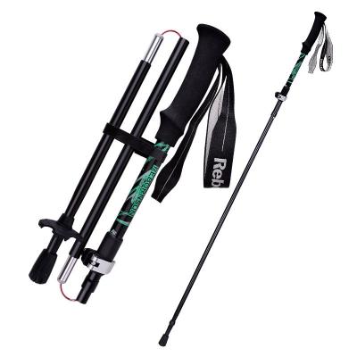 China Telescopic Adjustable Foldable Trekking Folding Foliding Pole Long/Short Trekking Pole Wholesale Low Price For Outdoor Hiking for sale