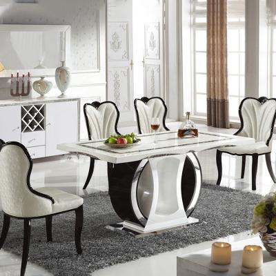 China . Cheap price modern style luxury square table dining set with 6 chairs restaurant table set dining table set for sale