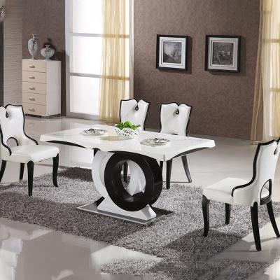 China . Luxury style modern square table dining table set with 6 seat restaurant table set dining room furniture for sale