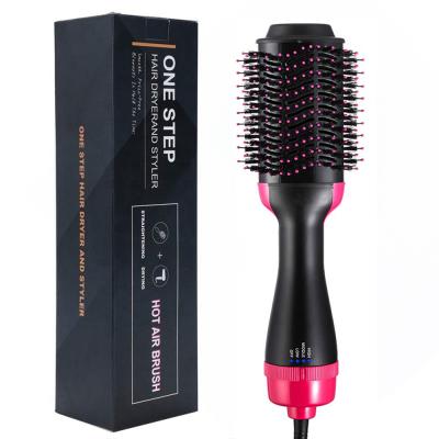 China Hotel Electric 4 In 1 Hot Air Blow Brush One Stage Hair Brush Dryer Volumizer Hair Sweep Hair Dryer Straightener for sale