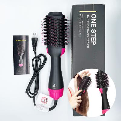 China Negative Hot Blow Dryer Airbrush Hotel One Stage Electric Ion Hair Dryer Volume Curling Styler Hair Brush Straightener for sale