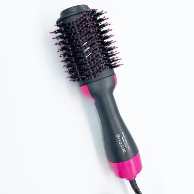 China Customized Ionic Hair Brush Dryer Hot Air Blowout Straightening Styling Brush One Stage Electric Hair Brush Dryer for sale