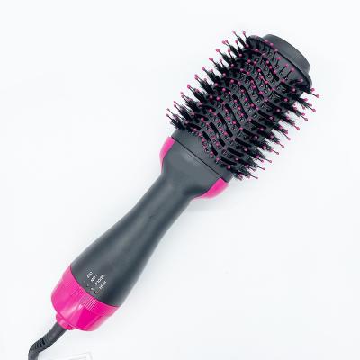 China Round Fast Drying Hair Volumizer Styler 4 In 1 Sweep One Step Hair Brush Dryer Hot Air Negative Ionic Drying Hair Straightening Brush for sale