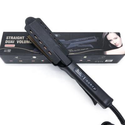 China Wholesale Pro Hair Straightener Household Hair Styling Tools PTC Fast Heating Titanium Plate Flat Curling Straightening Styler Iron Hair Straightener for sale