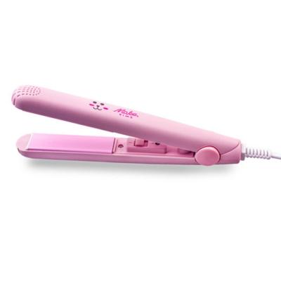 China RV Professional Salon Mini Hair Iron Straightener Curler Crimp Beard Straightener Flat Pink Pink Good for sale