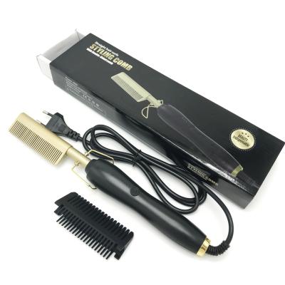 China Digital 500 Degree Waterproof Custom Metal Best Heat Pressing Hot Straightening Comb Electric With Fine Teeth For Wigs for sale