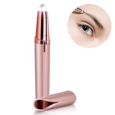 China Small New Portable Gold Hair Removal Shaving Pen Painless Precise Electric Eyebrow Trimmer Facial Razor for sale