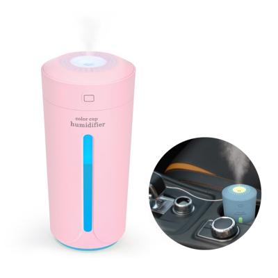 China Color Changing USB Mini Ultrasonic Fogger Mist Maker LED Light Home Car Colorful Changing Essential Oil Aroma Diffuser for sale