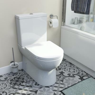 China Double-flow Luxury Bathroom Sanitary Ware Girl Toilet P Trap Toilet Set Chinese P-Trap Pee Toilet Bowl for sale