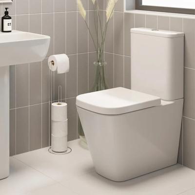 China China Wholesale Double-Flow Close Coupled Set 2 Pieces Tall WC Toilet Seat Square Shape Toilet Bows for sale