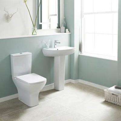 China WC Designs Bathrooms Double-Flow Style Ceramic Toilet Pot Drain Large Toilet Seat Modern Toilet Bowl for sale