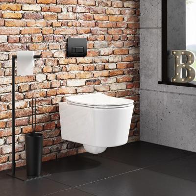 China Economic New Concealed Cistern Wall Hung Couple Narrow Toilet Wall White Watermark Exterior Porcelain Bathroom Washdown Wall Hung Toilet for sale