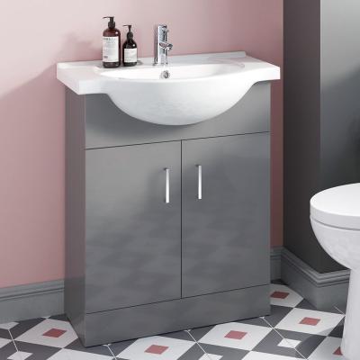 China Modern Hot Sale Bathroom Vanity Cabinet Sink Cabinet Wash Basin Furniture Cabinet Ceramic Basin for sale