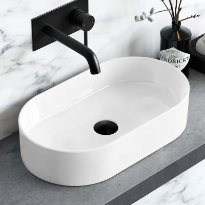 China Cheap Round Bathroom Sink Countertop Art Wash Hand Basin Easy Clean Ceramic Art Basin for sale