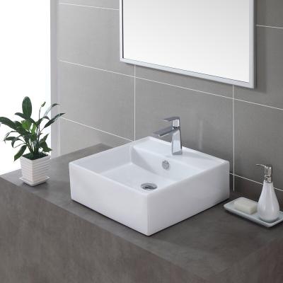 China High Grade Easy Clean Modern Dining Room Hand Wash Basins Vanity Square Porcelain Worktop Wash Basin for sale