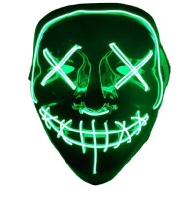 China 1.Attraction Glowing Fluorescent Glowing Fluorescent Party Mask Ghost Face Mask Halloween Mask Dropshipping Cold Light LED 3.Increase Eyes Glow 2.Super [Freeshipping to USA] for sale