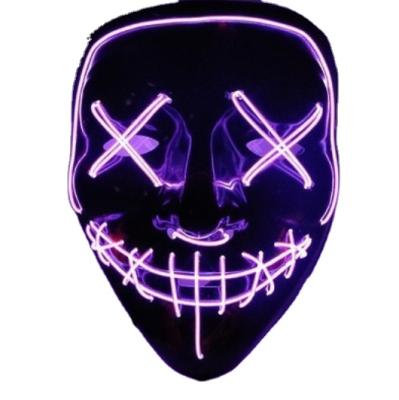 China 1.Attraction Dropshipping LED Mask Halloween Mask Ghost Face Party Mask Nightclub Atmosphere Glowing Fluorescent Props 3.Increase Eyes Brightness 2.Super [Freeshipping to the USA] for sale