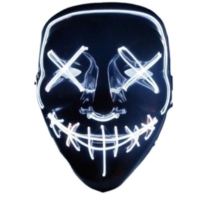 China 1.Attraction Dropshipping LED Ghost Face Party Mask Nightclub Atmosphere Fluorescent props 3.Increase eyes 2.Super shine [Freeshipping to USA] for sale