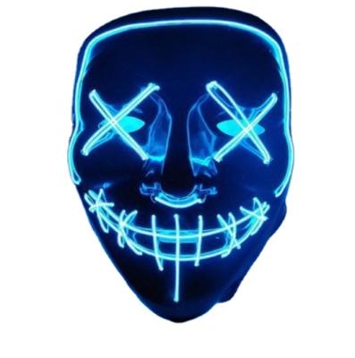 China 1.Dropshipping Cold Light LED Mask Glowing Nightclub Flashing Ghost Face Mask Halloween Mask 3.Increase the eyes shine 2.Super [Freeshipping to most countries] for sale