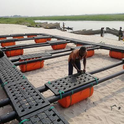 China HDPE floating farming fish Square Cage net Square Cages Zambia Lake Square Cages for sale