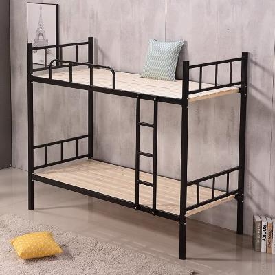 China Safe And Convenient Manufacturer Metal Bunk Bed Cheap Black Kids Furniture for sale